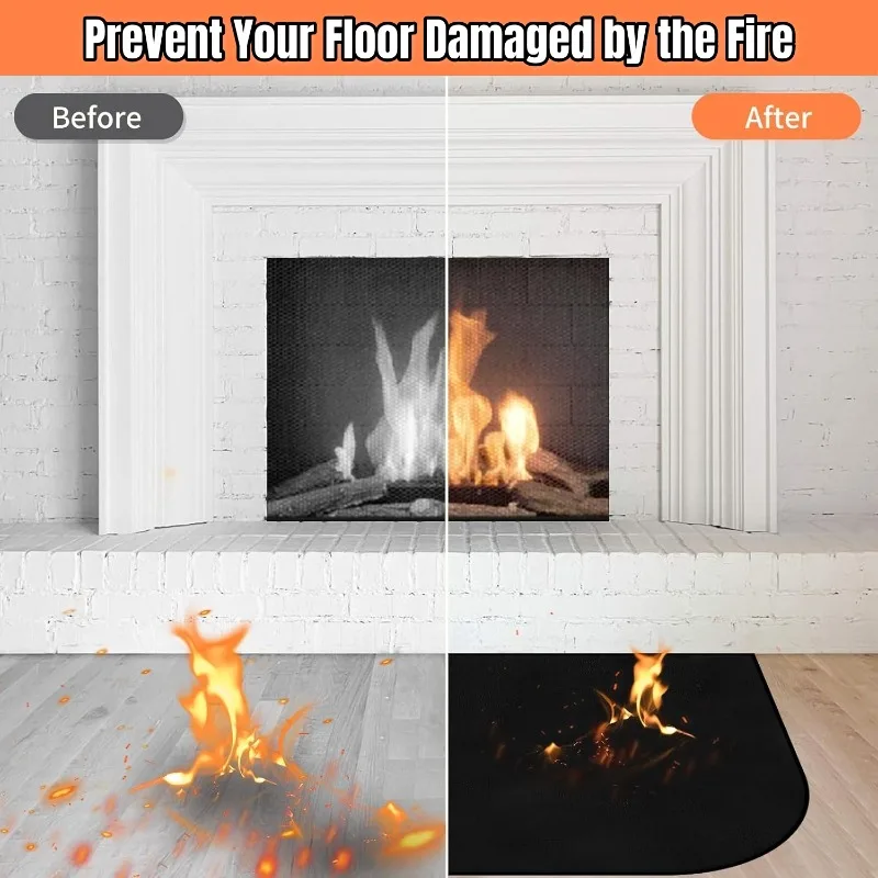 Fireplace Mat, Fireplace Rugs Fireproof, Thicken Hearth Pads for Wood Stove Indoor Outdoor,Fireproof Mat Protects Floors Carpets
Fireplace Mat, Fireplace Rugs Fireproof, Thicken Hearth Pads for Wood Stove Indoor Outdoor,Fireproof Mat Protects Floors Carpets