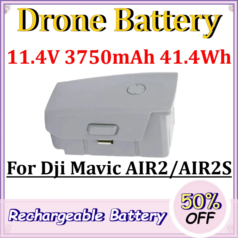 11.4V 3750mAh 41.4Wh Drone Battery for Dji Mavic AIR2/AIR2S Replacement Rechargeable Lithium Battery for Drone
11.4V 3750mAh 41.4Wh Drone Battery for Dji Mavic AIR2/AIR2S Replacement Rechargeable Lithium Battery for Drone
