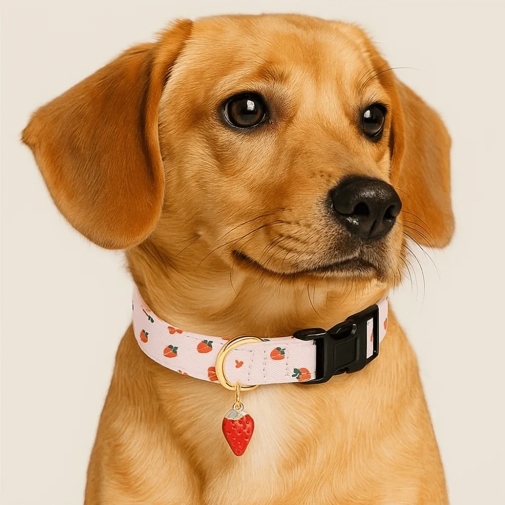Fruit Print Dog Strawberries Collar Soft Adjustable Dog Necklace Comfortable Polyester Cat Watermelon Collar Daily Walk
Fruit Print Dog Strawberries Collar Soft Adjustable Dog Necklace Comfortable Polyester Cat Watermelon Collar Daily Walk
