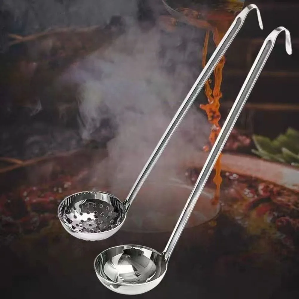 Kitchen Utensils Hook Long Handle Soup Ladle Stainless Steel Thickened Colander Rust-proof Slotted Spoon Porridge
Kitchen Utensils Hook Long Handle Soup Ladle Stainless Steel Thickened Colander Rust-proof Slotted Spoon Porridge