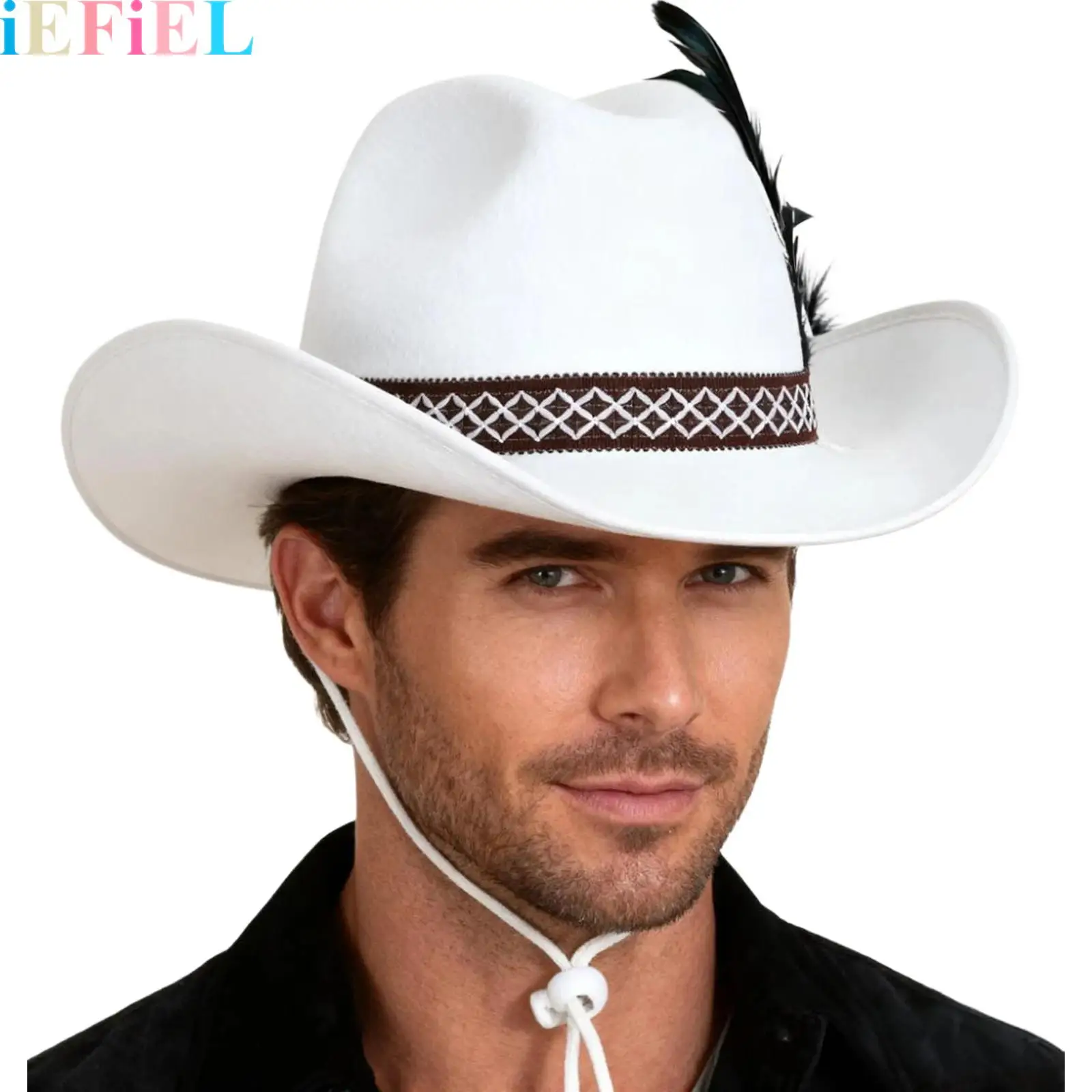 Ковбойская шляпа из войлока в западном стиле с широкими полями, унисекс, с завязками, для женщин и мужчин
Ковбойская шляпа из войлока в западном стиле с широкими полями, унисекс, с завязками, для женщин и мужчин