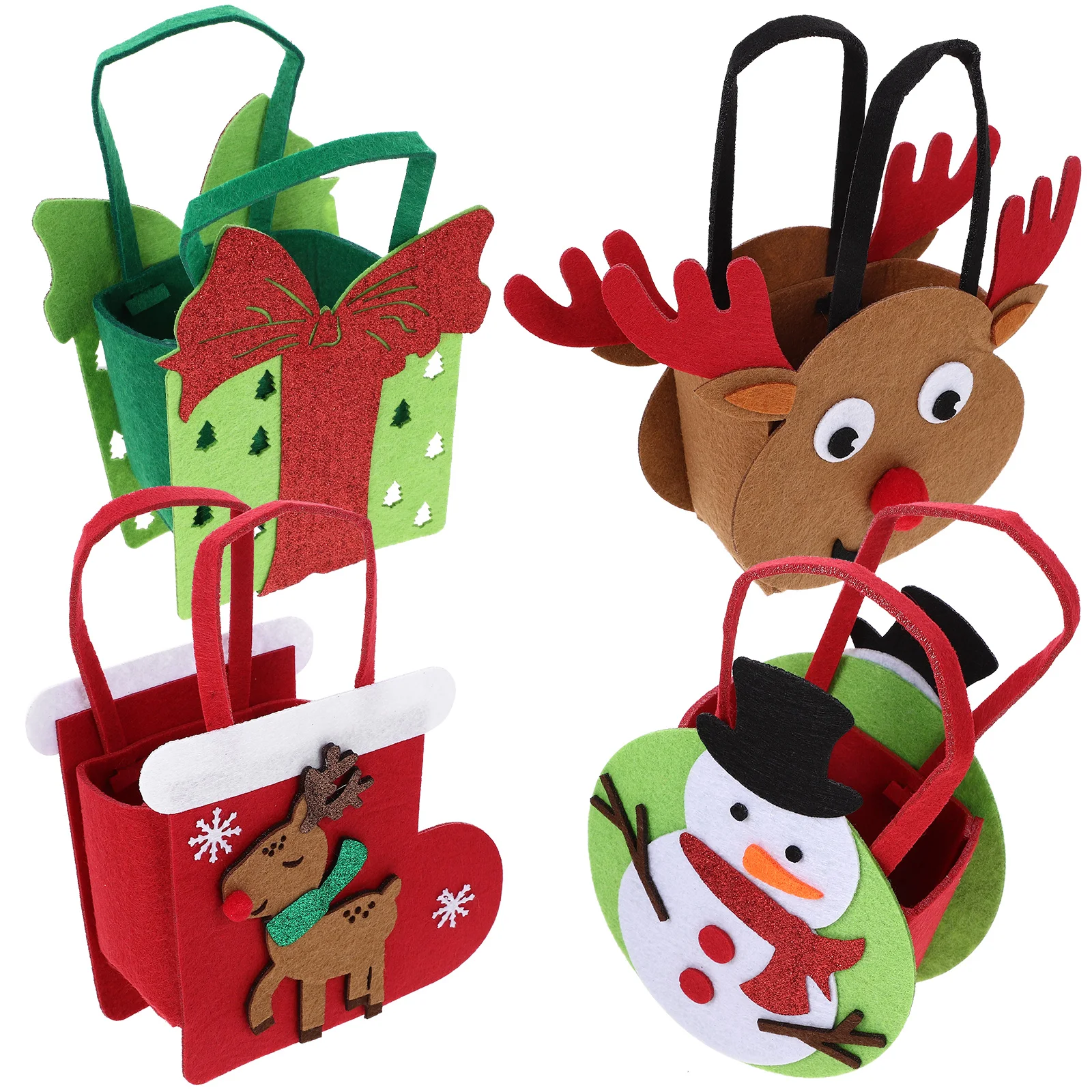 4pcs Christmas Bags Felt Tote Cartoon Large Gift Bags Xmas Presents Sack Reindeer Snowman Large Storage
4pcs Christmas Bags Felt Tote Cartoon Large Gift Bags Xmas Presents Sack Reindeer Snowman Large Storage