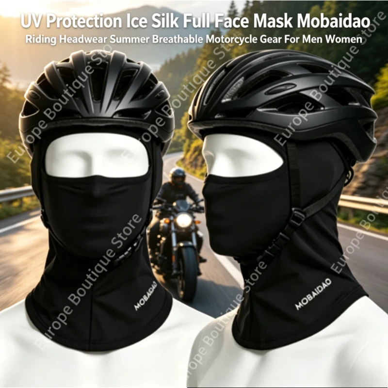 2026 NEW Mobaidao UV Protection Ice Silk Full Face Mask Summer Breathable Riding Headwear Motorcycle Gear for Men Women
2026 NEW Mobaidao UV Protection Ice Silk Full Face Mask Summer Breathable Riding Headwear Motorcycle Gear for Men Women