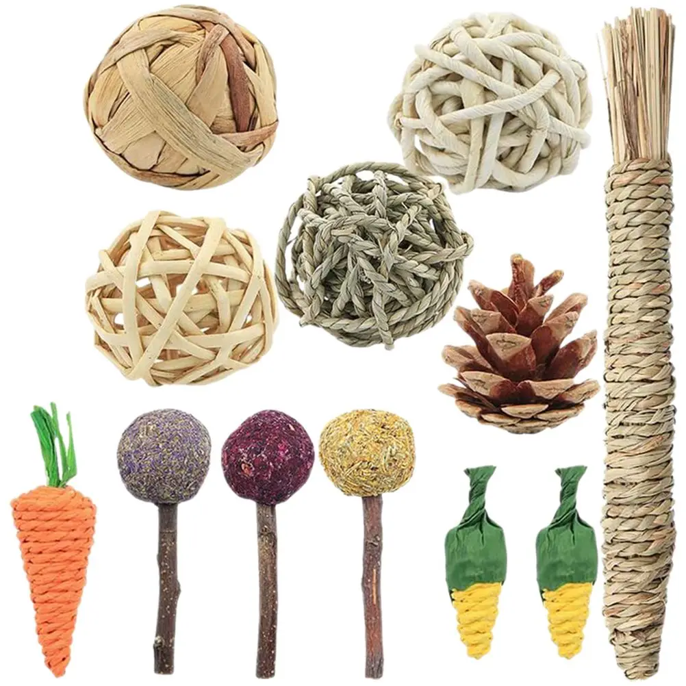 12 Pcs Rabbit Chew Toy Stress Relief Toys for Small Animals Teeth Soft Chinchilla Guinea Pig Treats and Chews Rat Wooden Ball
12 Pcs Rabbit Chew Toy Stress Relief Toys for Small Animals Teeth Soft Chinchilla Guinea Pig Treats and Chews Rat Wooden Ball