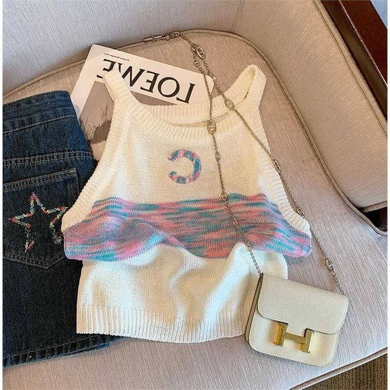 Summer New Style Small Fragrance Wind Neck Hanging Strap Women's High Quality Sleeveless Vest Sweet And Spicy Atmosphere
Summer New Style Small Fragrance Wind Neck Hanging Strap Women's High Quality Sleeveless Vest Sweet And Spicy Atmosphere