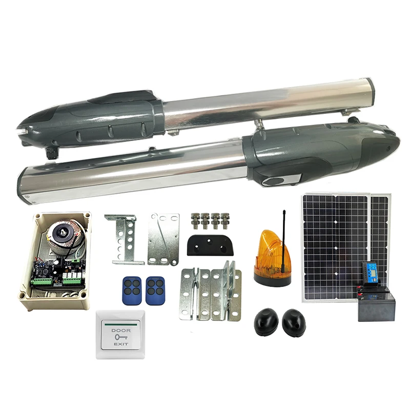 Electric Gate Motor Auto Swing Gate Operator 24V Set Solar Gate Opener Swing Kit With Battery Sensors Light Button Switch
Electric Gate Motor Auto Swing Gate Operator 24V Set Solar Gate Opener Swing Kit With Battery Sensors Light Button Switch