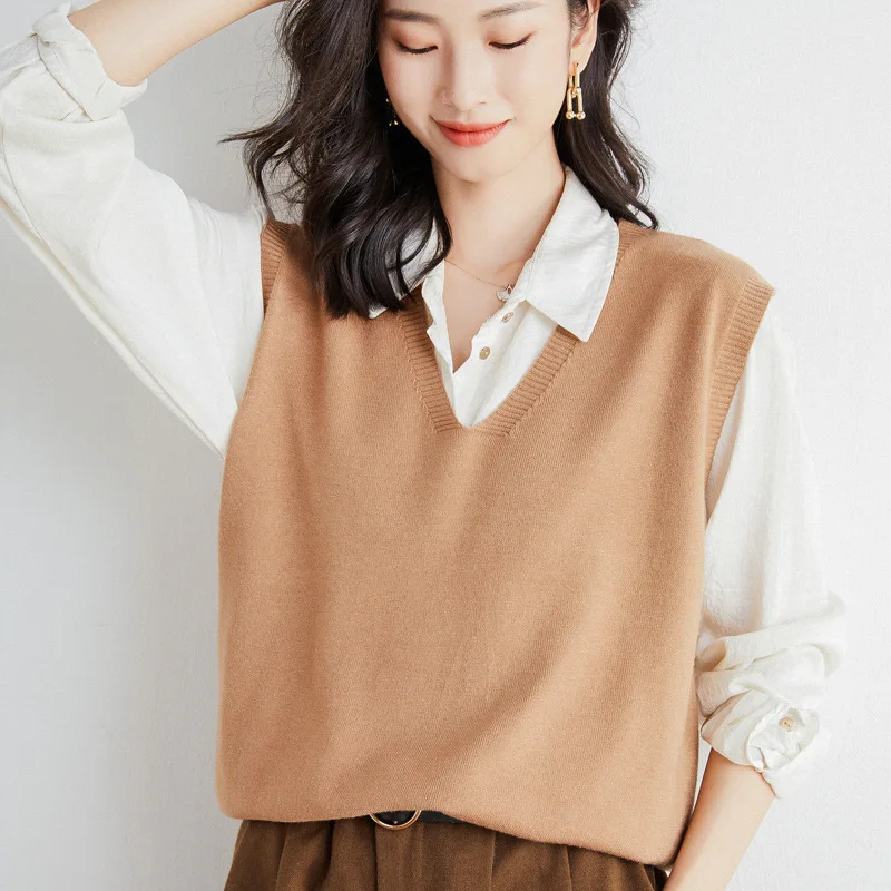 Early Spring Women's Loose V-Neck Vest Top Shirt Outerwear 2023 Spring New Style Student Shoulder Pad Outer Layer
Early Spring Women's Loose V-Neck Vest Top Shirt Outerwear 2023 Spring New Style Student Shoulder Pad Outer Layer