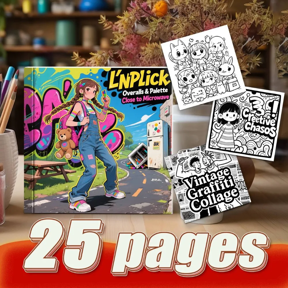High Quality Coloring Book Hand Painted Color DIY Graffiti Painting Book Cartoon Graffiti Series Stress Relief Creative Drawing
High Quality Coloring Book Hand Painted Color DIY Graffiti Painting Book Cartoon Graffiti Series Stress Relief Creative Drawing