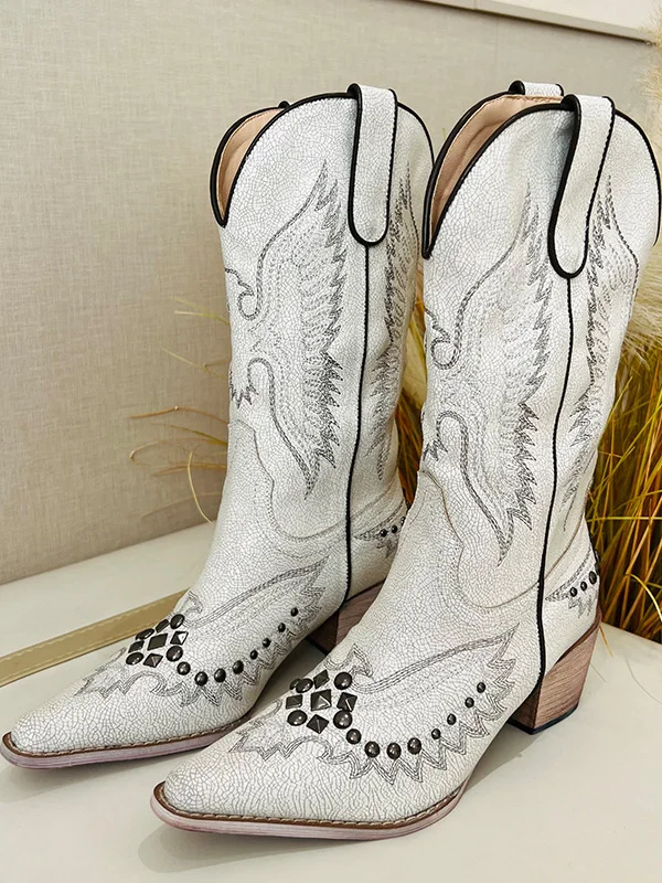 Breathable Embroidered Western Boots High Heel Knight Boots Second Layer Cowhide Leather Upper Summer New Style Retro Material
Breathable Embroidered Western Boots High Heel Knight Boots Second Layer Cowhide Leather Upper Summer New Style Retro Material