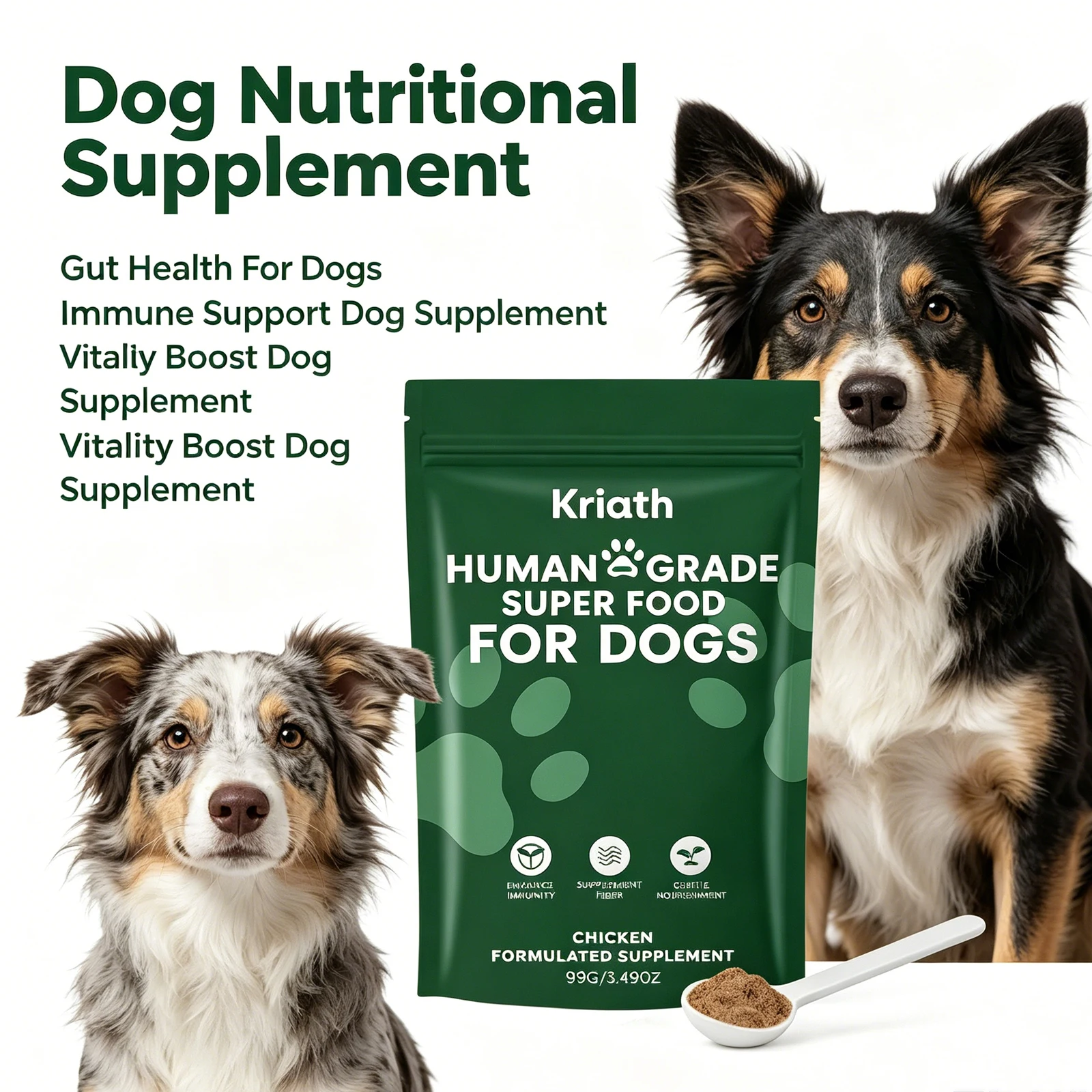 Dog Nutrition Powder Promote Digestion Balance Gut Flora Boost Vitality Improve Health Support Immune System Daily Easy Absorb
Dog Nutrition Powder Promote Digestion Balance Gut Flora Boost Vitality Improve Health Support Immune System Daily Easy Absorb