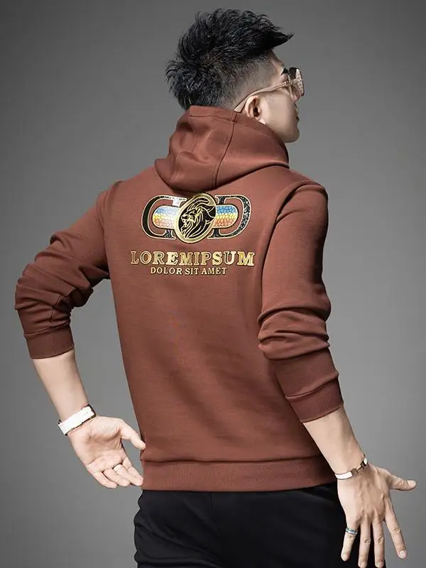High-End European Sle Spring Coat Men's Trendy Hoodie Long Sve Streetwear Sle Thiened M Upper Apparel
High-End European Sle Spring Coat Men's Trendy Hoodie Long Sve Streetwear Sle Thiened M Upper Apparel