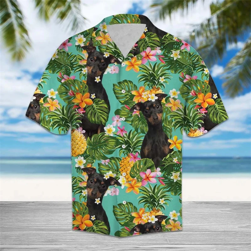 Tropical Pineapple Dog Pattern Hawaiian Shirts Summer Fashion Short Sleeve 3D Printed Shirt Loose Breathable Lapel Unisex Blouse
Tropical Pineapple Dog Pattern Hawaiian Shirts Summer Fashion Short Sleeve 3D Printed Shirt Loose Breathable Lapel Unisex Blouse