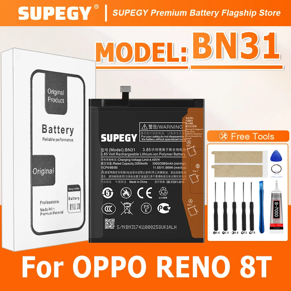 Аккумулятор для мобильного телефона SUPEGY 2026, 100% новый, BN31, 5300 мАч, повышенной емкости, для Xiaomi Mi A1 / Redmi Y1 Lite, Xiaomi Mi 5X, Mi5X
Аккумулятор для мобильного телефона SUPEGY 2026, 100% новый, BN31, 5300 мАч, повышенной емкости, для Xiaomi Mi A1 / Redmi Y1 Lite, Xiaomi Mi 5X, Mi5X