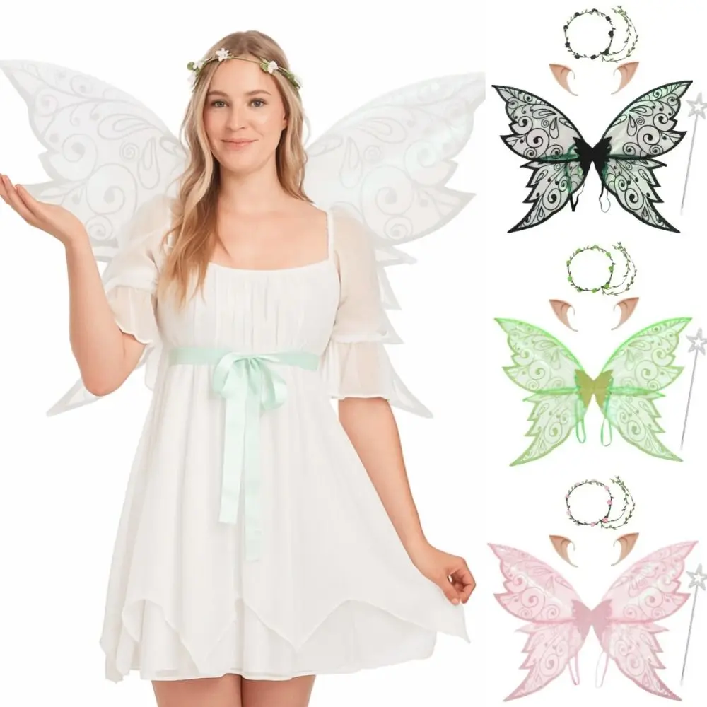 Fancy Butterfly Fairy Elf Wings Dress Up Sparkling Halloween Cosplay Party Props Ear Fairy Wand Costume Wings Birthday Gift
Fancy Butterfly Fairy Elf Wings Dress Up Sparkling Halloween Cosplay Party Props Ear Fairy Wand Costume Wings Birthday Gift
