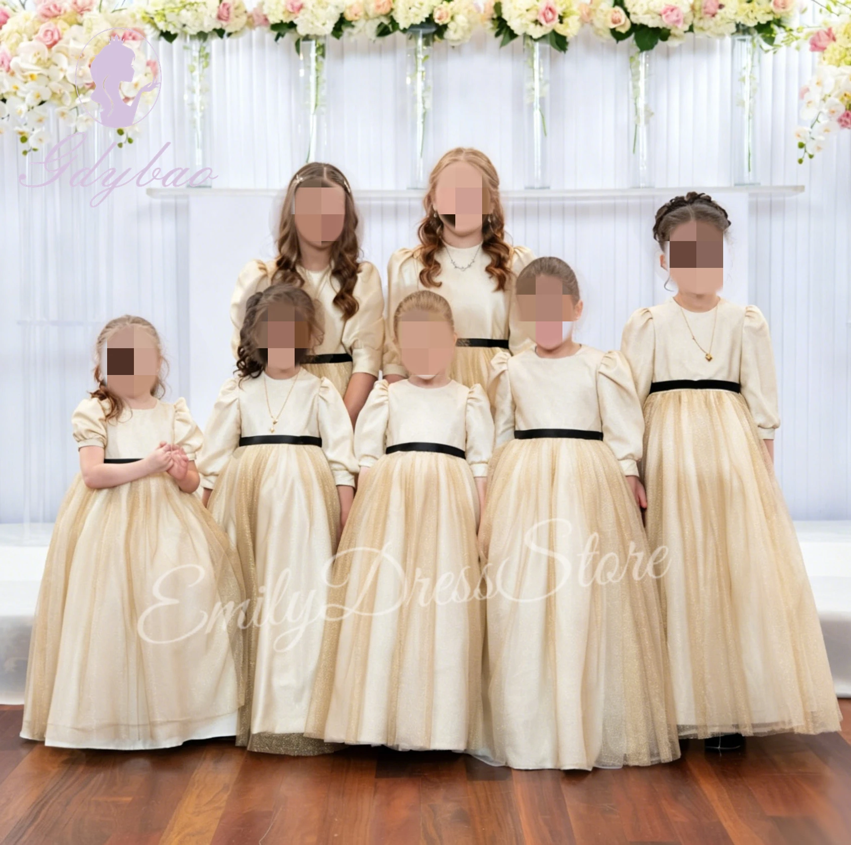 Customized Champagne Flower Girl Dress For Wedding Tulle Puffy 3/4 Sleeves High Waist Kids Birthday First Communion Gown
Customized Champagne Flower Girl Dress For Wedding Tulle Puffy 3/4 Sleeves High Waist Kids Birthday First Communion Gown