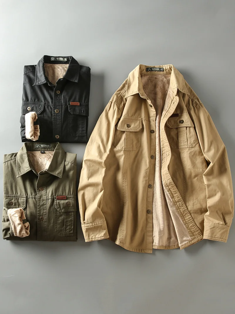 Retro Workwear Long Sve Men's irt Thiened Fce Cotton Autumn Winter New Sle Outdoor Multi-ket Stand Fit irt
Retro Workwear Long Sve Men's irt Thiened Fce Cotton Autumn Winter New Sle Outdoor Multi-ket Stand Fit irt