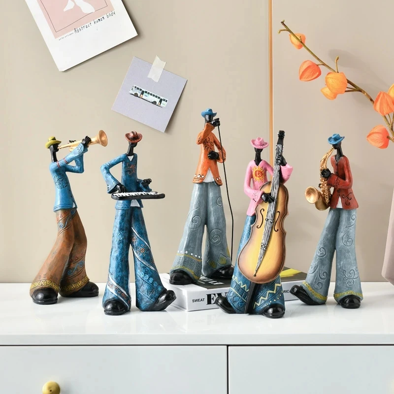 American Style Band Musical Instrument Sculpture, Nordic Handicraft Statue Ornament for Home Porch Study Living Room Decor
American Style Band Musical Instrument Sculpture, Nordic Handicraft Statue Ornament for Home Porch Study Living Room Decor