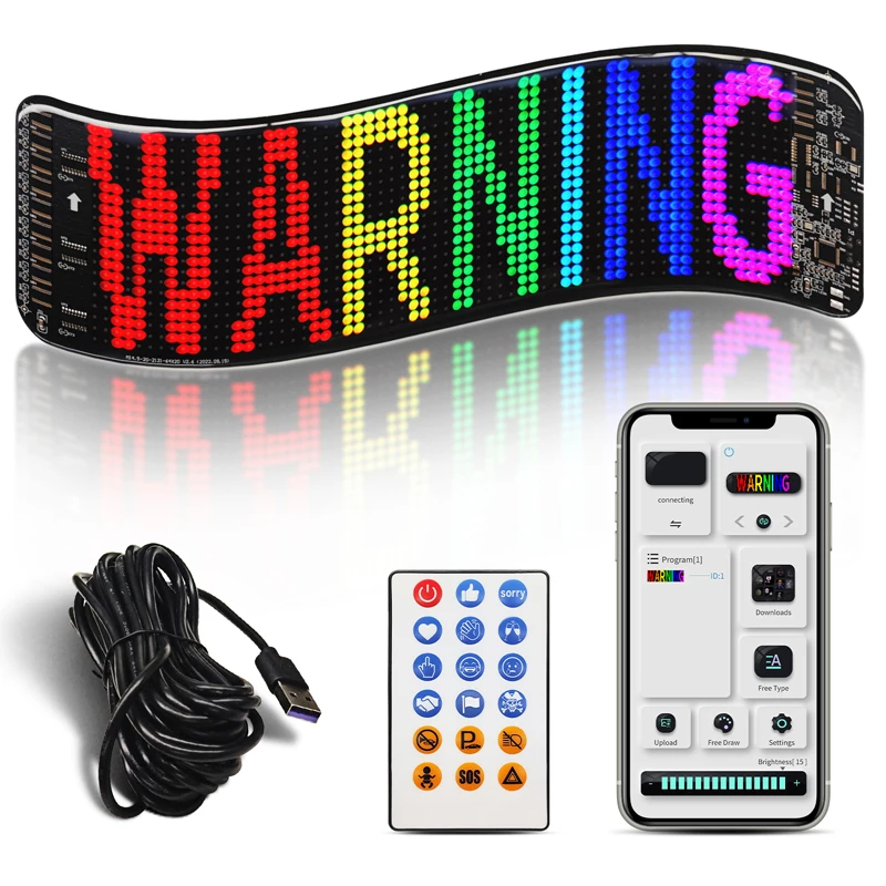 Автомобильная светодиодная матричная пиксельная панель с RGB-узором, граффити, прокрутка текста, анимация, дисплей, лобовое стекло, рекламный экран, управление через приложение
Автомобильная светодиодная матричная пиксельная панель с RGB-узором, граффити, прокрутка текста, анимация, дисплей, лобовое стекло, рекламный экран, управление через приложение
