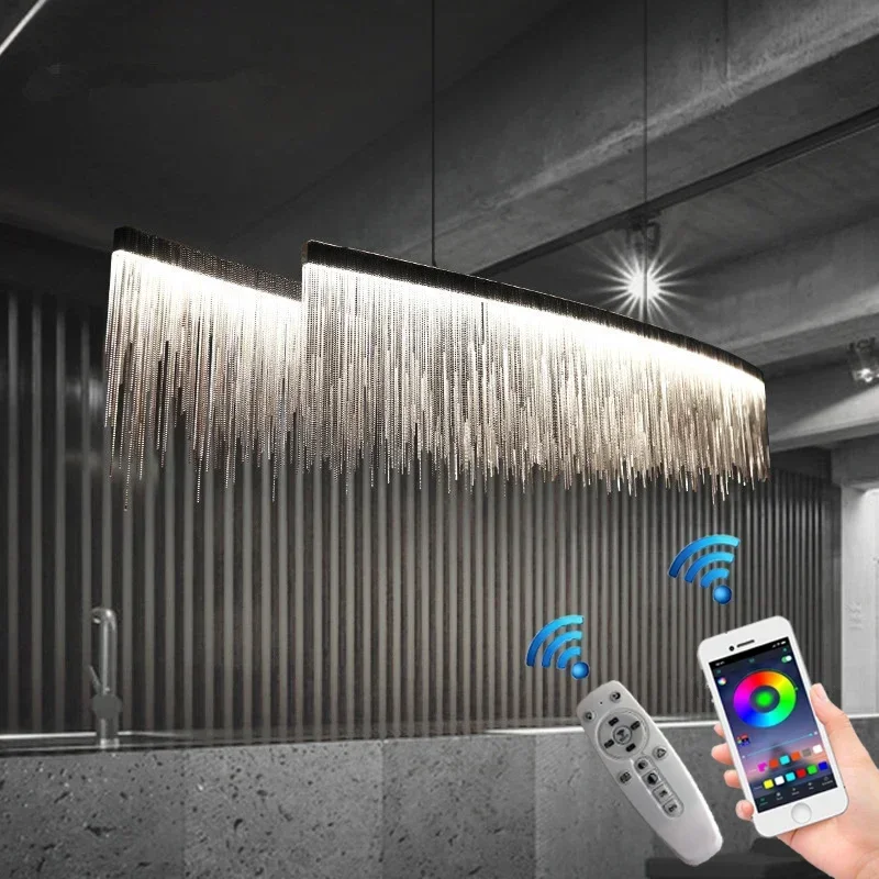 Remote Modern LED Tassel Pendant Chandelier Lights Nordic Luxury Hotel Chain Lamp Ceiling Chandeliers Living Lighting
Remote Modern LED Tassel Pendant Chandelier Lights Nordic Luxury Hotel Chain Lamp Ceiling Chandeliers Living Lighting