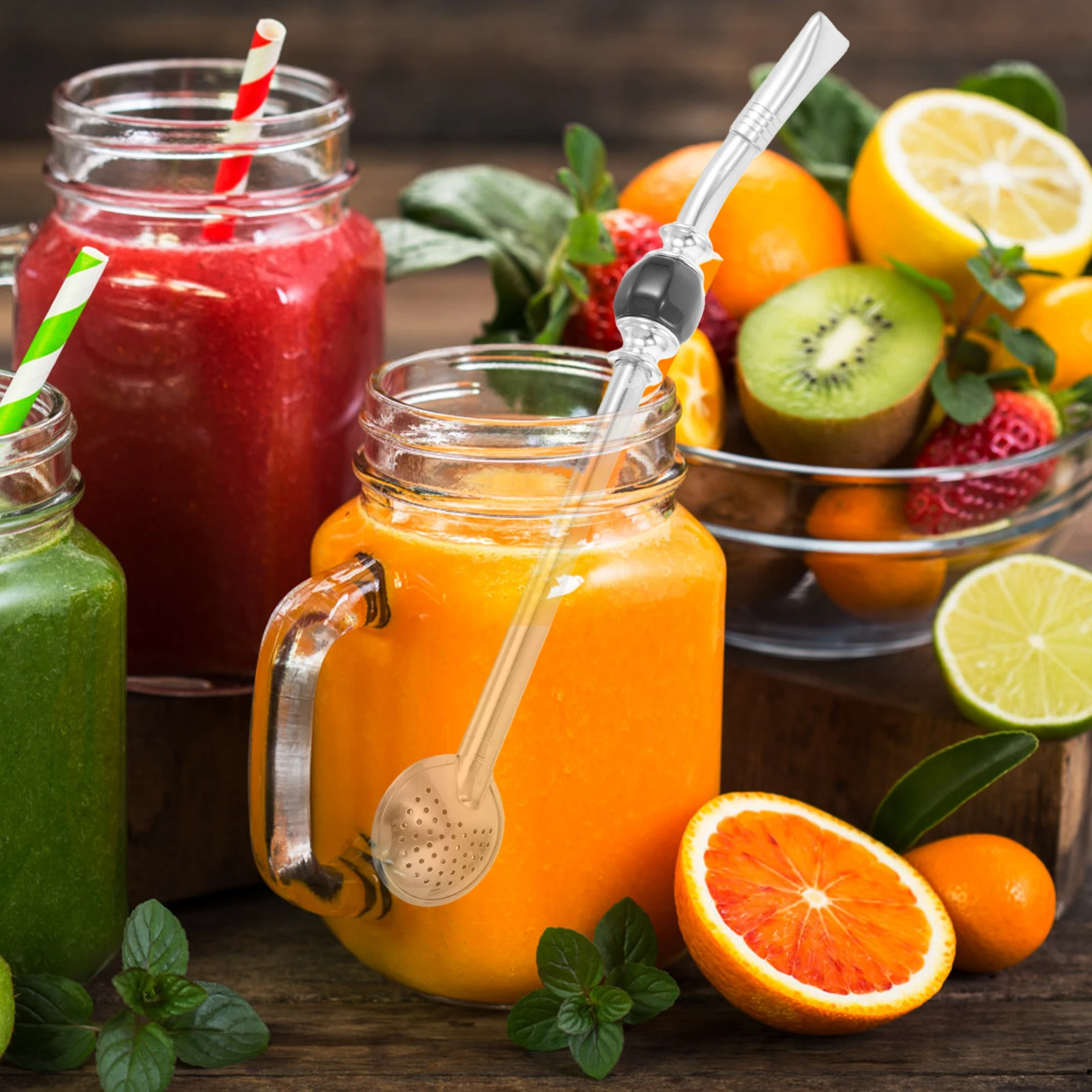 1 set Stainless Steel Tea Straw Reusable Metal Drinking Straw For Hot Drinks Long Handle Tea Strainer Filter Rust
1 set Stainless Steel Tea Straw Reusable Metal Drinking Straw For Hot Drinks Long Handle Tea Strainer Filter Rust