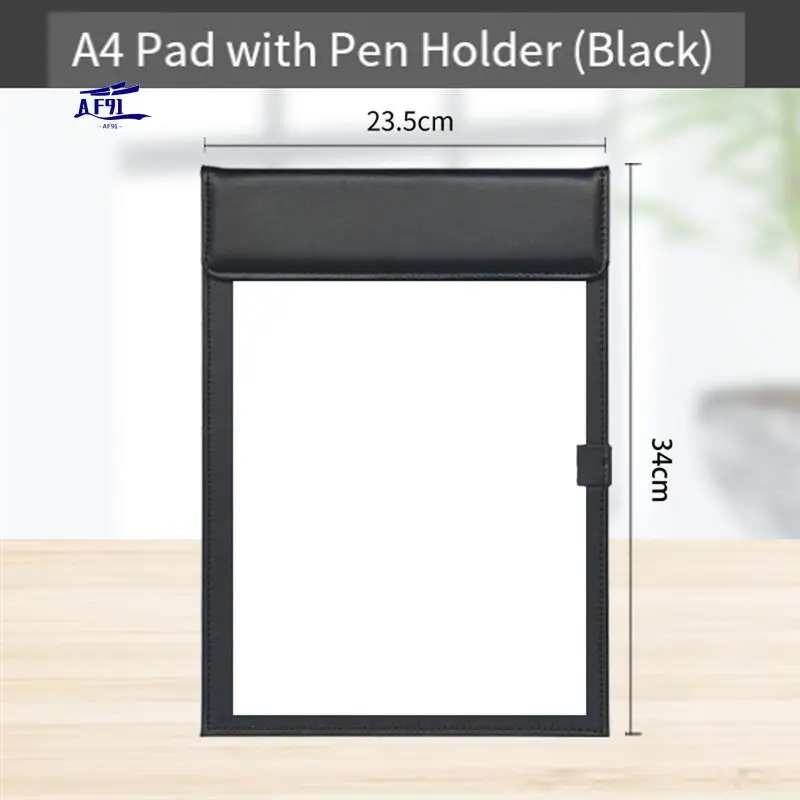 AF91-Desktop File PU Leather Folder A4 Meeting Clipboard Office Meeting Board Clip Black Data Binder With Pen Cover 2PCS
AF91-Desktop File PU Leather Folder A4 Meeting Clipboard Office Meeting Board Clip Black Data Binder With Pen Cover 2PCS