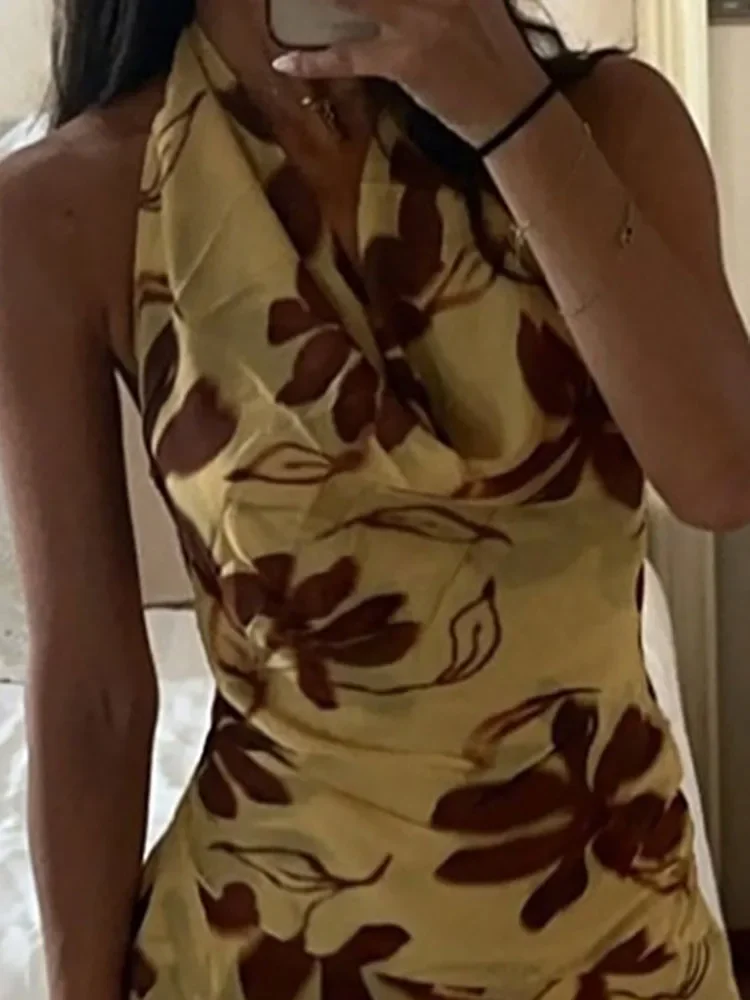 Коктейльное платье с открытой спиной и принтом для отдыха, пляжное облегающее мини-платье для отдыха, женские модные богемные платья без рукавов
Коктейльное платье с открытой спиной и принтом для отдыха, пляжное облегающее мини-платье для отдыха, женские модные богемные платья без рукавов