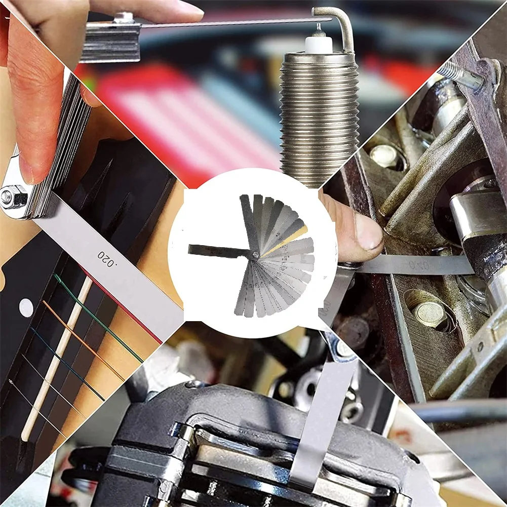 32 Blades Metric & SAE Gage Tappet Valve Feeler Gauges Gap Filler Measuring Range 0.04mm - 0.9mm Measurment Tool
32 Blades Metric & SAE Gage Tappet Valve Feeler Gauges Gap Filler Measuring Range 0.04mm - 0.9mm Measurment Tool