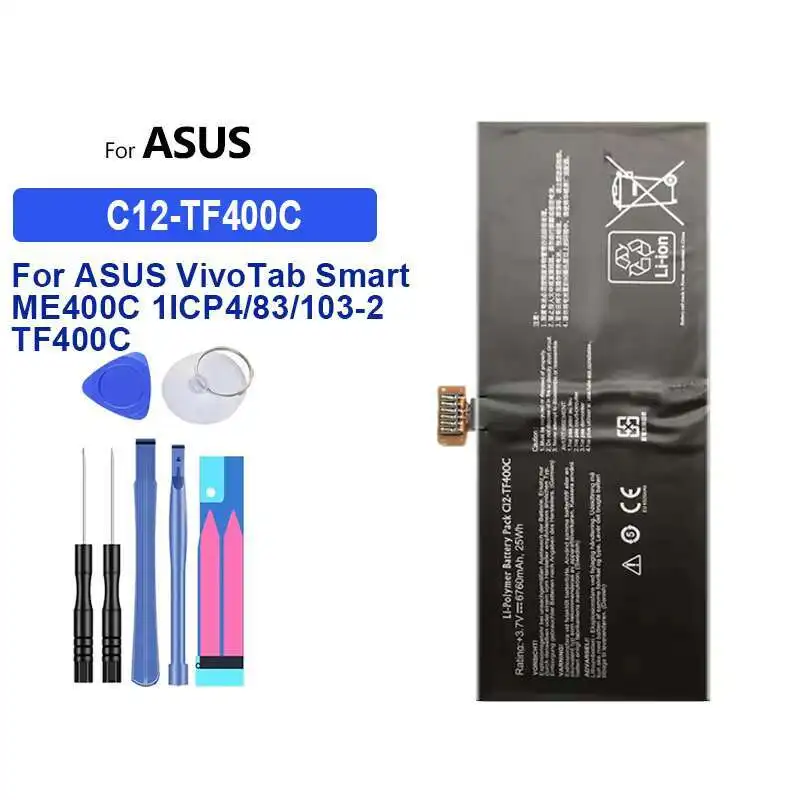 High Capacity Battery 6760mAh-7940mAh For Asus VivoTab TF810C TF810 ME400C 1ICP4/83/103-2 TF400C Portable batteries
High Capacity Battery 6760mAh-7940mAh For Asus VivoTab TF810C TF810 ME400C 1ICP4/83/103-2 TF400C Portable batteries