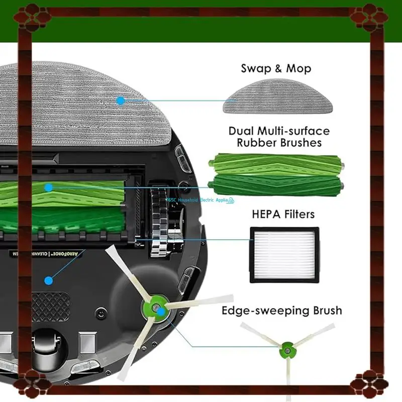 Комплект из 28 сменных аксессуаров для роботов-пылесосов Irobot Roomba Combo I5, I5+, J5, J5+
Комплект из 28 сменных аксессуаров для роботов-пылесосов Irobot Roomba Combo I5, I5+, J5, J5+