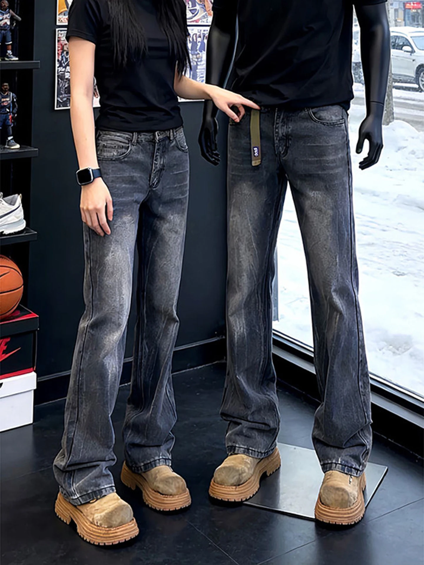 Slim Straight Jeans Men's Summer Thin American Sle Knife Pants Leg Lengthening High Waist Flared Legs Bla ey Light...
Slim Straight Jeans Men's Summer Thin American Sle Knife Pants Leg Lengthening High Waist Flared Legs Bla ey Light...