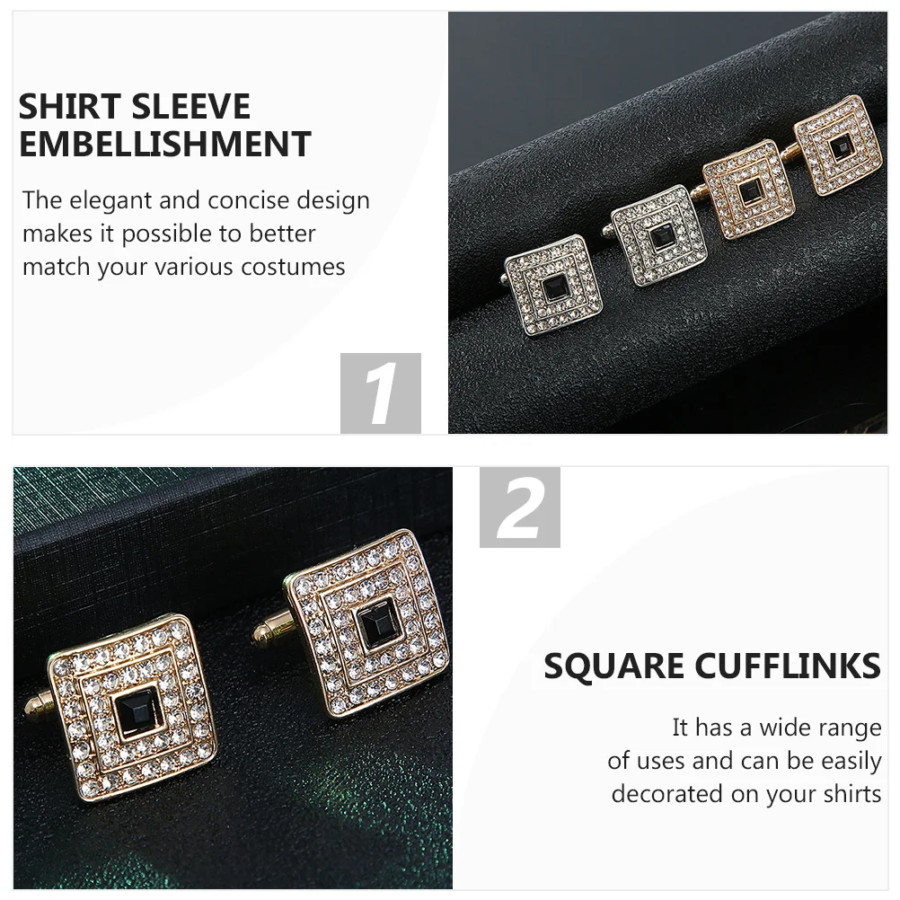 Square Rhinestones Cufflinks Men Shirt Sleeve Button Zinc Alloy Decorative Cuff Links For Suits Formal Wear Party Wedding
Square Rhinestones Cufflinks Men Shirt Sleeve Button Zinc Alloy Decorative Cuff Links For Suits Formal Wear Party Wedding