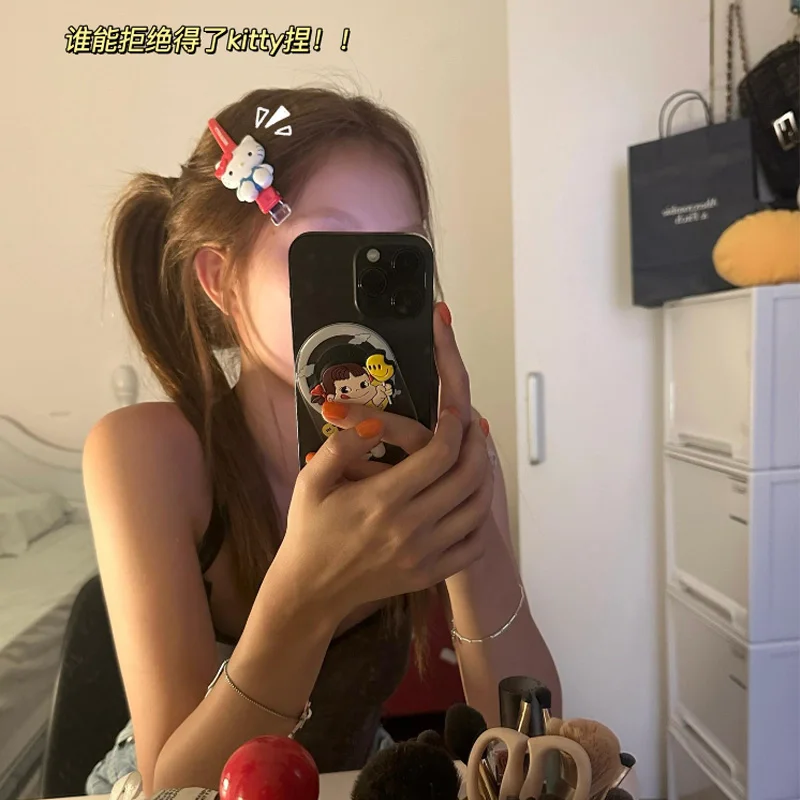 Новая заколка для волос с высокой лицевой оценкой в стиле аниме Hello Kitty, модная и универсальная декоративная заколка для волос с милым мультяшным сердцем для девушек, искусственный подарок
Новая заколка для волос с высокой лицевой оценкой в стиле аниме Hello Kitty, модная и универсальная декоративная заколка для волос с милым мультяшным сердцем для девушек, искусственный подарок