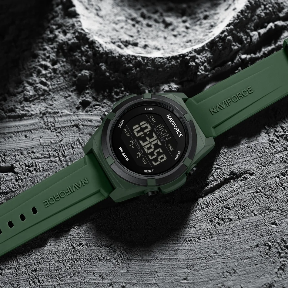 NAVIFORCE Watches Men‘s 50M Waterproof Luxury Sports Clock Alarm Stopwatch LCD Dual Display Wristwatch Quartz Male Watch Gift
NAVIFORCE Watches Men‘s 50M Waterproof Luxury Sports Clock Alarm Stopwatch LCD Dual Display Wristwatch Quartz Male Watch Gift