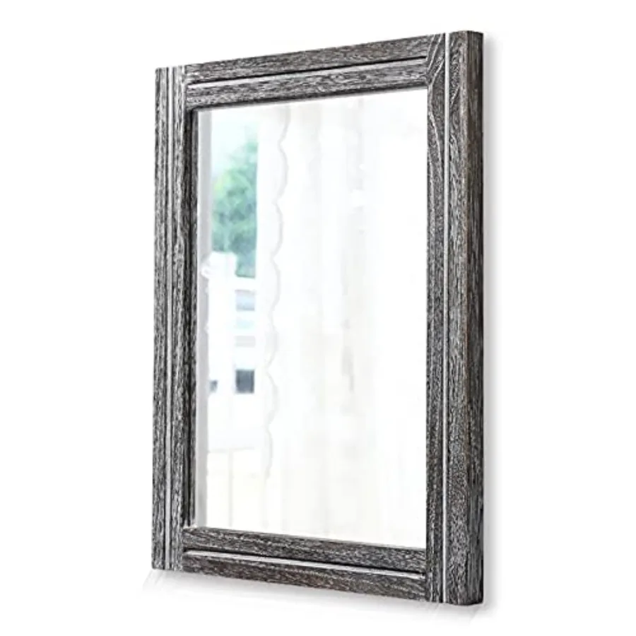 Rustic Mirror Wood Framed Wall Mirrors Large 20"x16" Rectangle Decorative for Bedroom Bathroom Farmhouse Living Room Home Entry
Rustic Mirror Wood Framed Wall Mirrors Large 20"x16" Rectangle Decorative for Bedroom Bathroom Farmhouse Living Room Home Entry