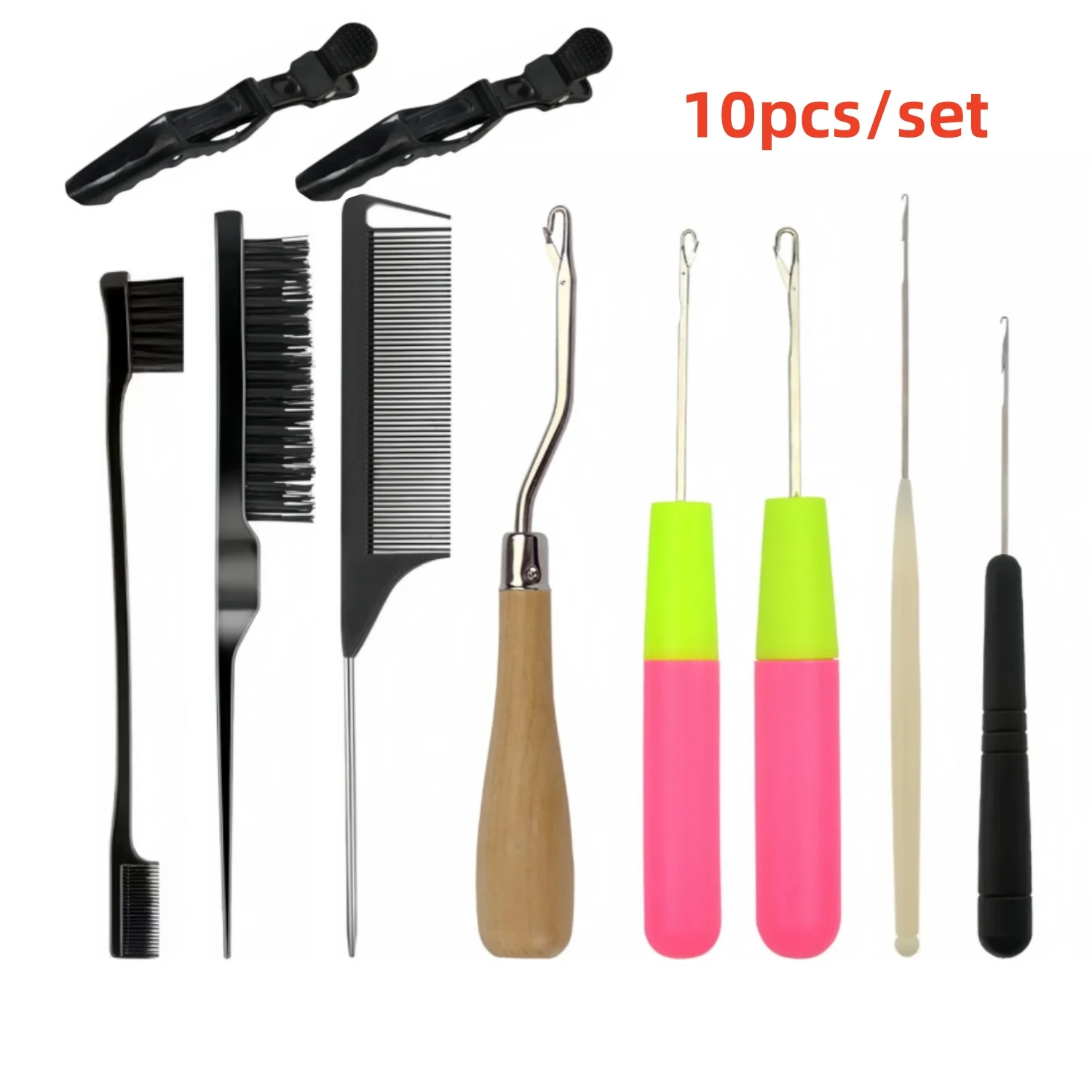 10Pcs Crochet Hook Hair Brush Set Latch Crochet Hook Salon Hairdressing Comb Hair Extensions Styling Tools for Braiding
10Pcs Crochet Hook Hair Brush Set Latch Crochet Hook Salon Hairdressing Comb Hair Extensions Styling Tools for Braiding