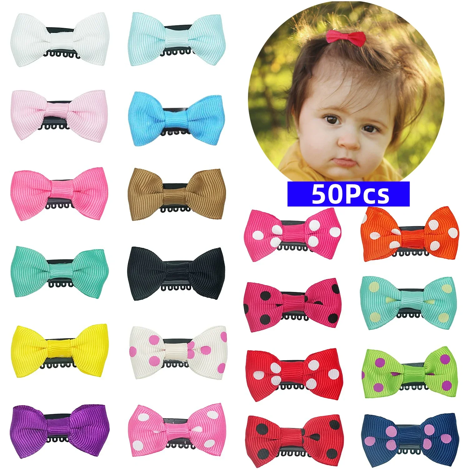 10-50Pcs/lot Candy Color Baby Mini Bow Hair Clips Safety Hair Pins Barrettes for Children Girls Kids Ribbon Hair Accessories
10-50Pcs/lot Candy Color Baby Mini Bow Hair Clips Safety Hair Pins Barrettes for Children Girls Kids Ribbon Hair Accessories