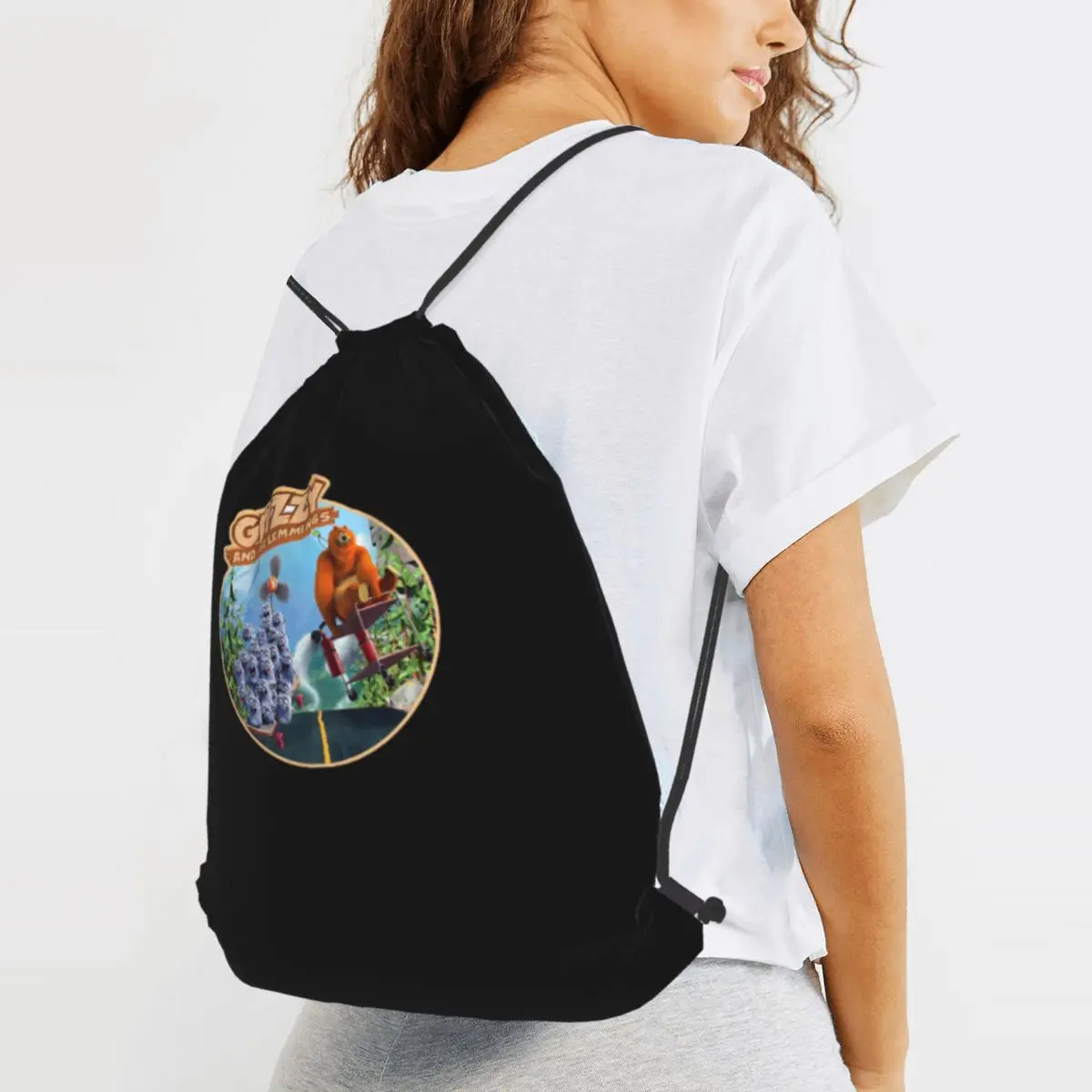 Grizzy And The Lemmings Backpacks Fashion Drawstring Bundle Pocket Sports Bag Book Bags for Travel Students
Grizzy And The Lemmings Backpacks Fashion Drawstring Bundle Pocket Sports Bag Book Bags for Travel Students