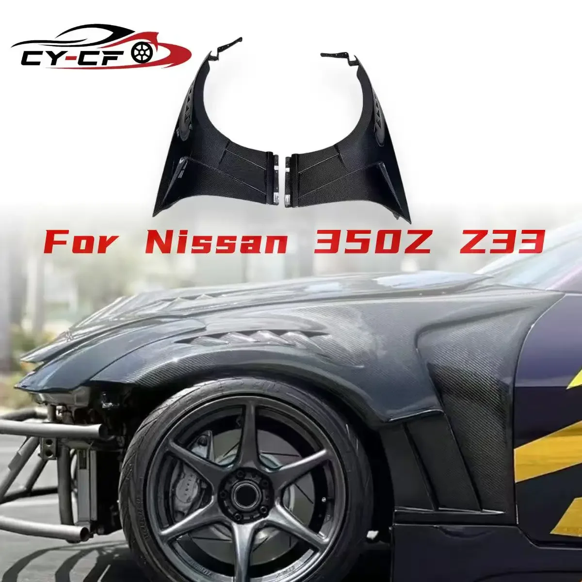 For 2002-2008 Nissan 350Z Z33 Car-Styling Wet Carbon Fiber CF Front Fender YC-3 Style Fit
For 2002-2008 Nissan 350Z Z33 Car-Styling Wet Carbon Fiber CF Front Fender YC-3 Style Fit