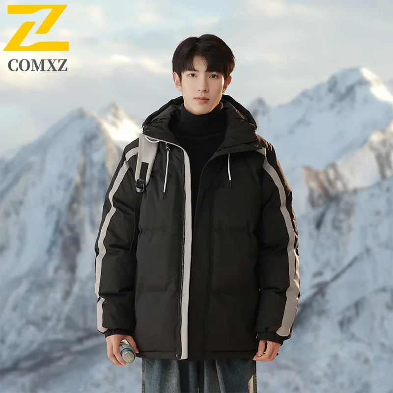 Men's Cotton Jacket 2025 New Style Striped Velvet Thickened Cold Resistant Warm Hooded Jacket Outdoor Korean Casual Down Jacket
Men's Cotton Jacket 2025 New Style Striped Velvet Thickened Cold Resistant Warm Hooded Jacket Outdoor Korean Casual Down Jacket