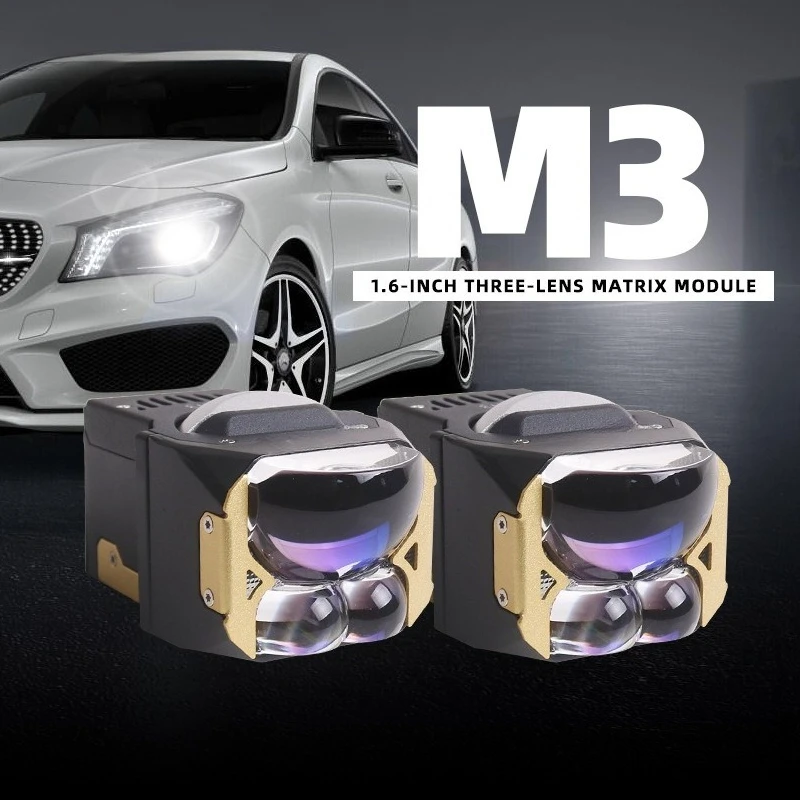 New M3 1.6 Inch 130W 5500K Dual Direct Matrix Projetor Bi LED Dual Beam Lens Module For Car Headlight Modification 12V 12200LM
New M3 1.6 Inch 130W 5500K Dual Direct Matrix Projetor Bi LED Dual Beam Lens Module For Car Headlight Modification 12V 12200LM