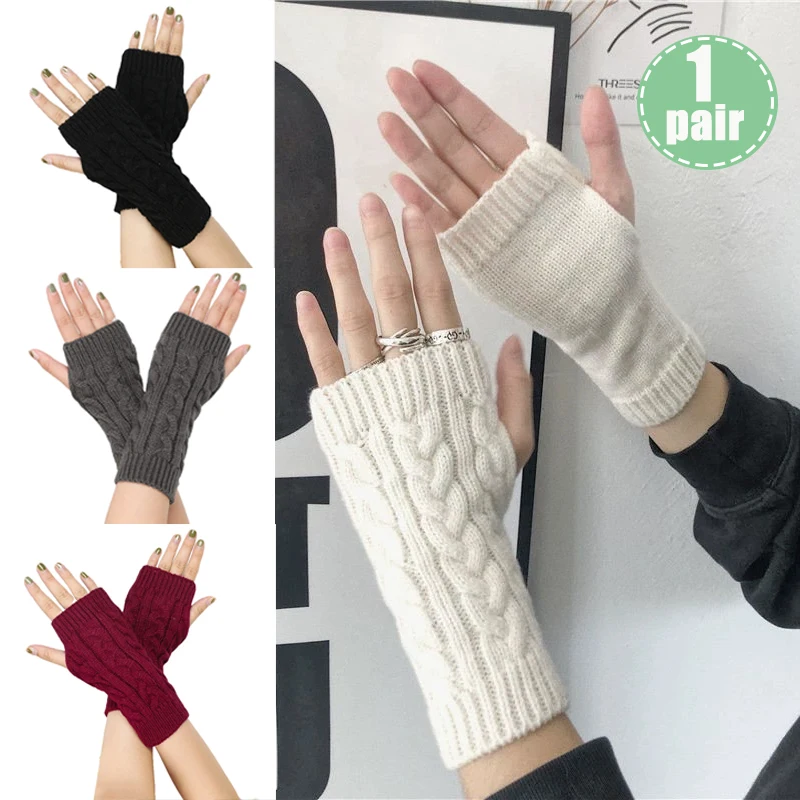 Twisted 8-Knot Wool Half-Finger Wrist Warmers With Open-Finger Design Winter Warmth Knitted Wool Gloves Acrylic Sleeve Covers
Twisted 8-Knot Wool Half-Finger Wrist Warmers With Open-Finger Design Winter Warmth Knitted Wool Gloves Acrylic Sleeve Covers