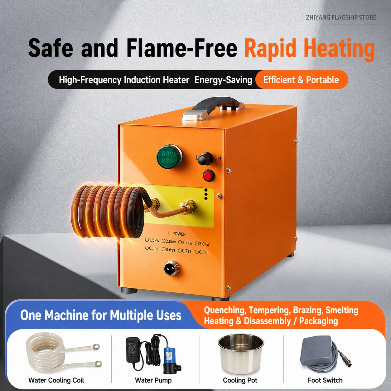 Metal Heater High-frequency Induction Heating Machine Electromagnetic Heating Machine Furnace Quenching Annealing Heater
Metal Heater High-frequency Induction Heating Machine Electromagnetic Heating Machine Furnace Quenching Annealing Heater