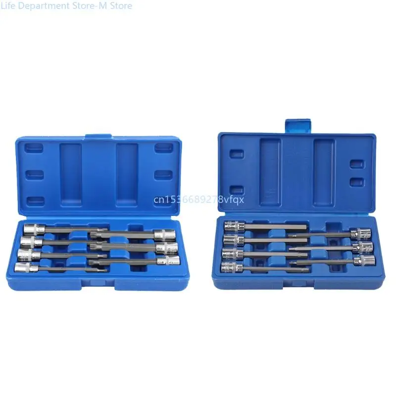 7 Pcs 3/8 for Extra Long Socket Set 110mm Socket Adatper for Torque Socket Wrench Allen for Key Screwdriver Bit Set
7 Pcs 3/8 for Extra Long Socket Set 110mm Socket Adatper for Torque Socket Wrench Allen for Key Screwdriver Bit Set