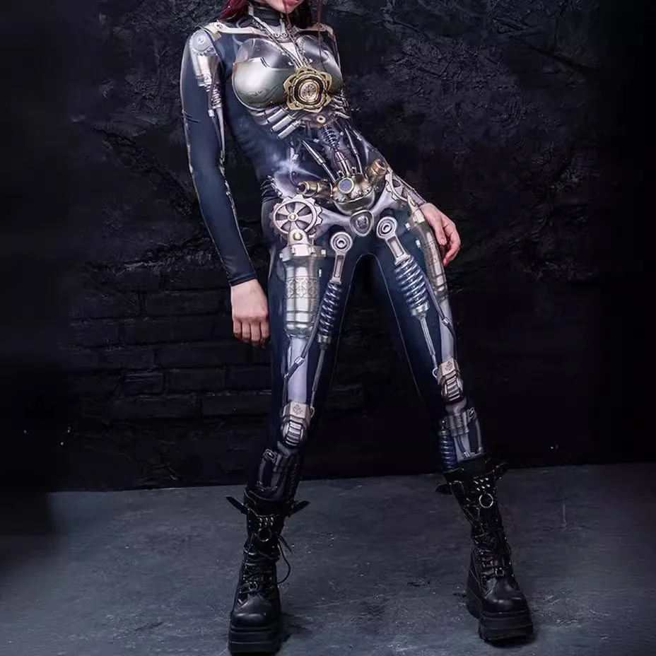 Cosplay Cyber Mechanical Armor Punk Robot Women Bodysuit Water Printed Tights Halloween Holiday Party Jumpsuit Costume 2026
Cosplay Cyber Mechanical Armor Punk Robot Women Bodysuit Water Printed Tights Halloween Holiday Party Jumpsuit Costume 2026