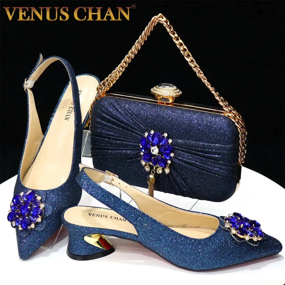 The Navy Blue Fashion Style Pointed Toe Spike Heels Ladies Shoes Matching Bag Set For America Women Party Pump
The Navy Blue Fashion Style Pointed Toe Spike Heels Ladies Shoes Matching Bag Set For America Women Party Pump