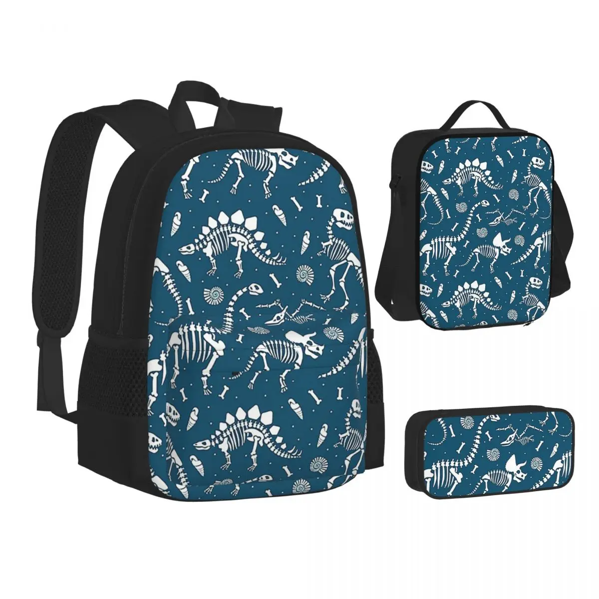 Dinosaur Fossils In Blue Backpacks Boys Girls Bookbag Children School Bags Kids Rucksack Lunch Bag Pen Bag Three-Piece Set
Dinosaur Fossils In Blue Backpacks Boys Girls Bookbag Children School Bags Kids Rucksack Lunch Bag Pen Bag Three-Piece Set