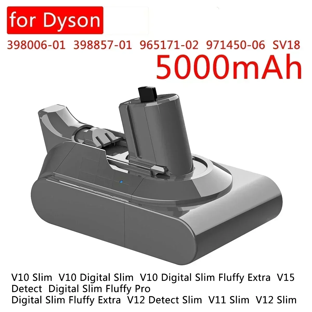 СУ Батарея для Dyson V11, для Dyson 398006 398857 -01-01 965171 -02 971450 -06 SV18 V10 Slim Digital Fluffy Extra V15 Detect Extr
СУ Батарея для Dyson V11, для Dyson 398006 398857 -01-01 965171 -02 971450 -06 SV18 V10 Slim Digital Fluffy Extra V15 Detect Extr