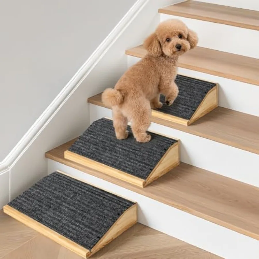 3-Pack Wooden Dog Ramp for Stairs, Anti-Slip Pet Steps for Small Dogs with Carpet Surface, Low-Angled Pet Ramps for Staircase,
3-Pack Wooden Dog Ramp for Stairs, Anti-Slip Pet Steps for Small Dogs with Carpet Surface, Low-Angled Pet Ramps for Staircase,