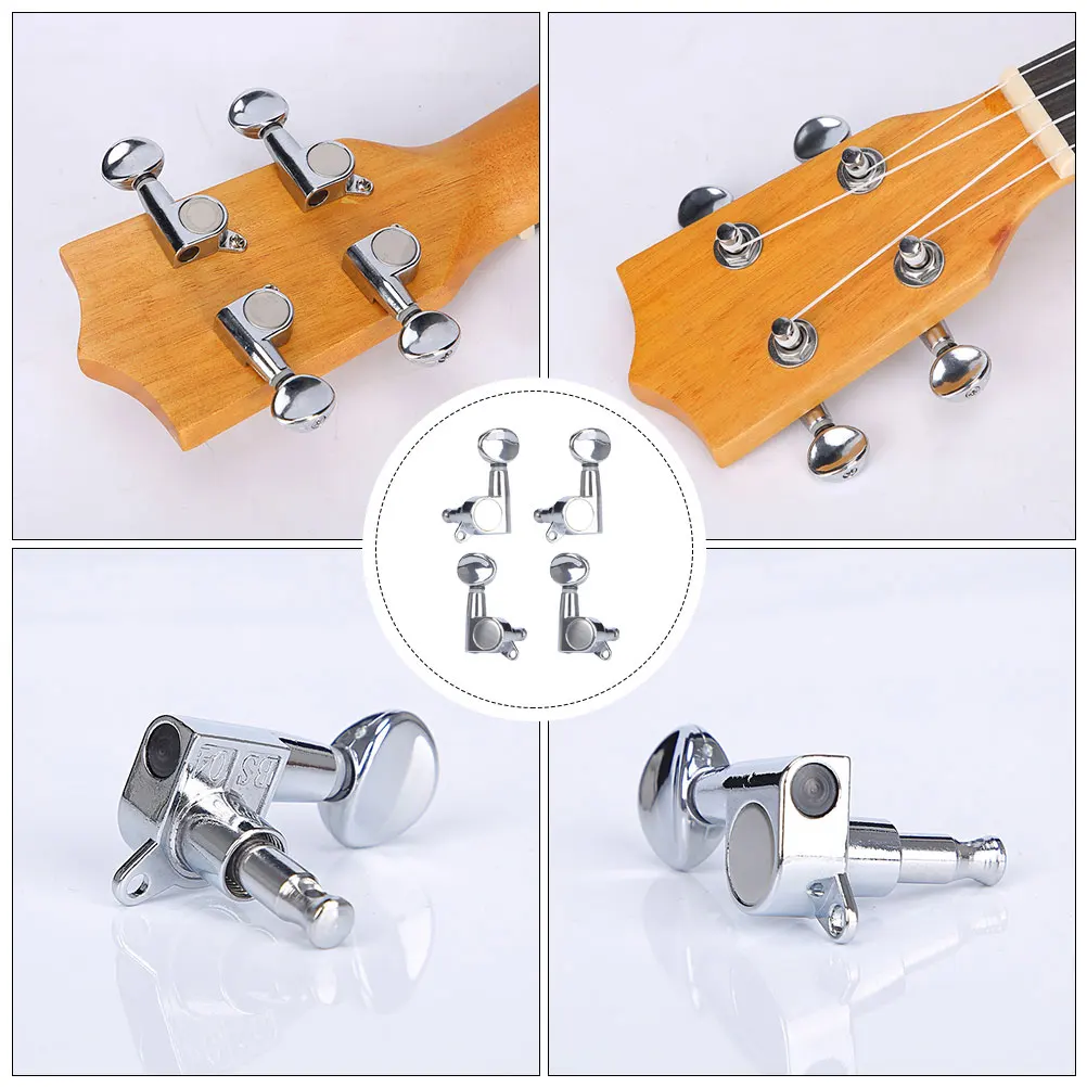4 Pcs Fully Enclosed Knob Guitar Pegs Tuner Ukulele Head Knobs Tuning Keys Silver
4 Pcs Fully Enclosed Knob Guitar Pegs Tuner Ukulele Head Knobs Tuning Keys Silver