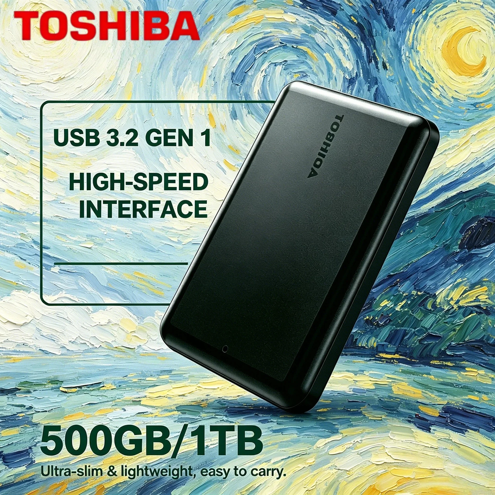 Toshiba A5 Series Small Black 500GB 1TB 2TB 4TB USB 3.2 Gen1 Portable External HDD High Speed for Mac Max Plus V30 8K
Toshiba A5 Series Small Black 500GB 1TB 2TB 4TB USB 3.2 Gen1 Portable External HDD High Speed for Mac Max Plus V30 8K